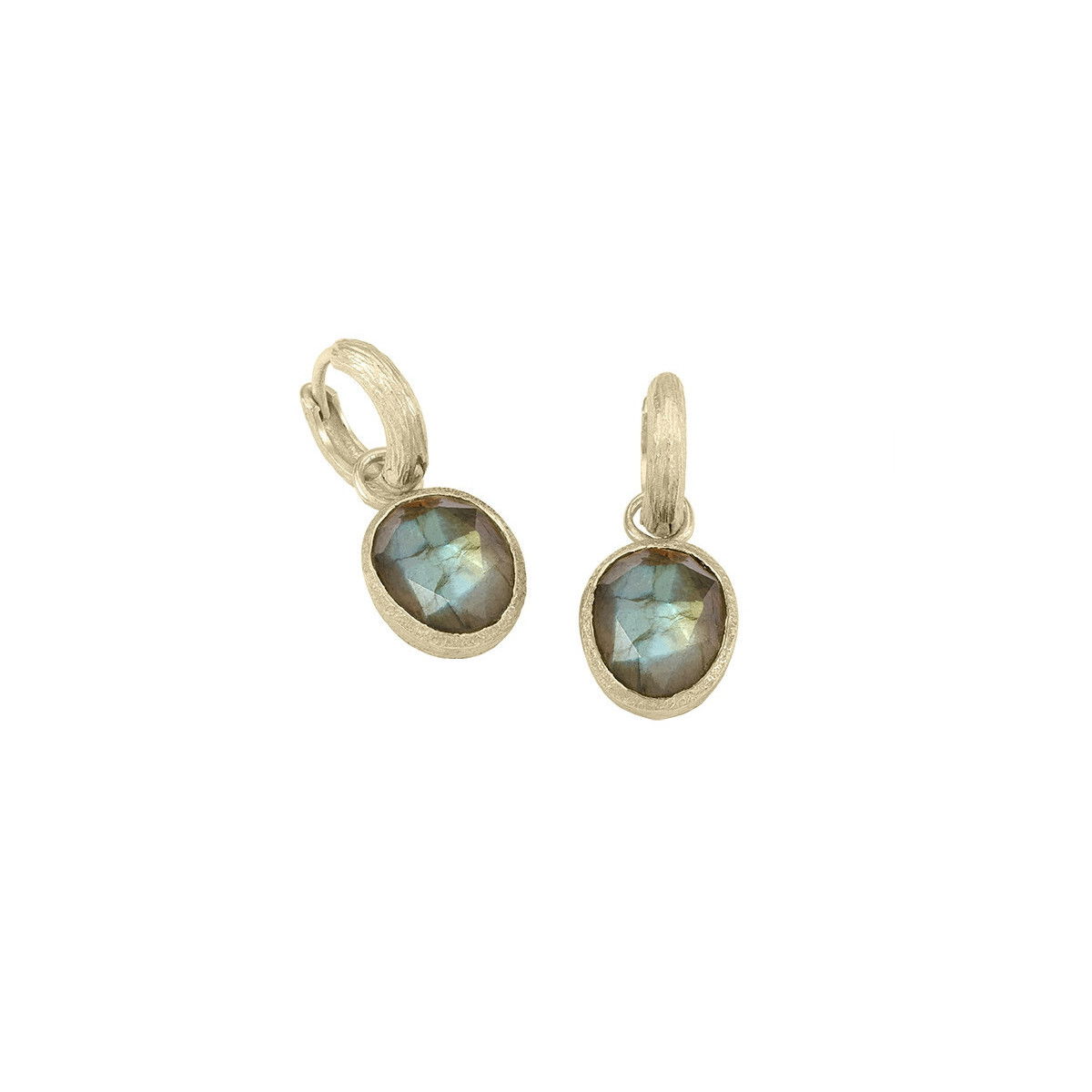 Sterling Silver 92518 kt Gold VermeilGemstone: amethystHoop earringsLenght 26 mm SHADE Earrings in Silver. 18k Gold Vermeil