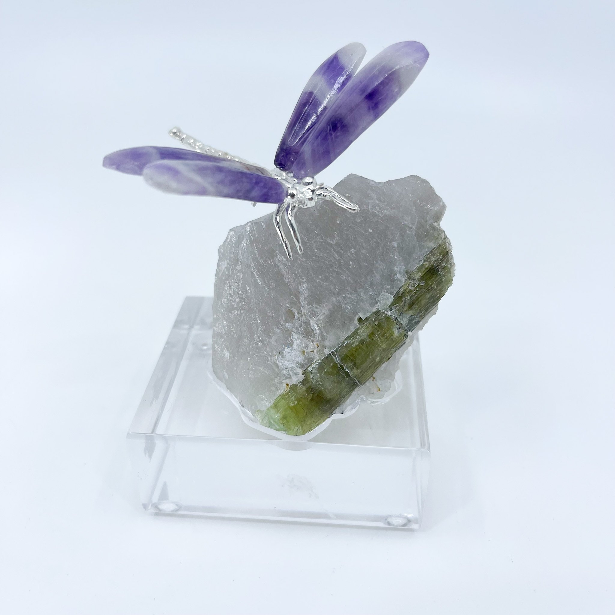 Hand Carved Amethyst Dragonfly