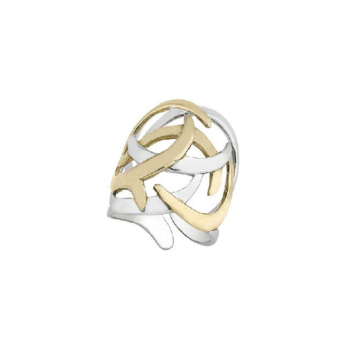 SHIELD collection Ring in Sterling Silver 925 and 18k Gold vermeilSterling Silver 925Gold vermeilWidth 27 mm SHIELD Ring in Silver. 18k Gold Vermeil