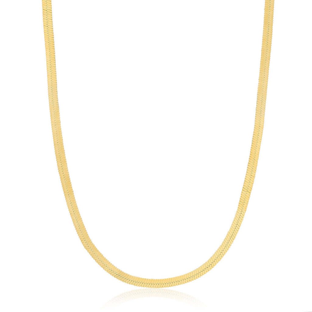 Flat Snake Chain Necklace - 18