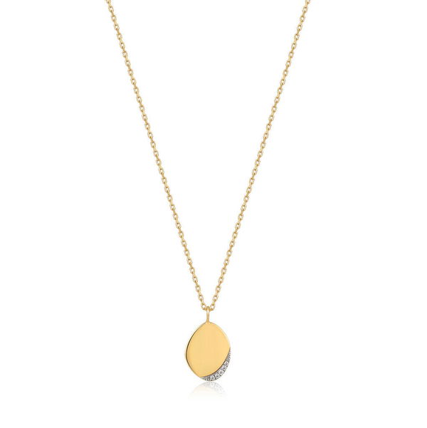 Closeup photo of 14kt Gold Magma Diamond Pendant Necklace