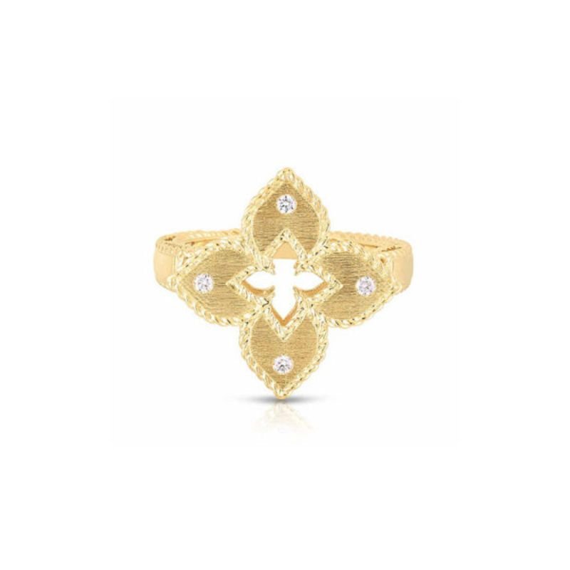 18k Yellow Gold Diamond Venetian Princess Ring