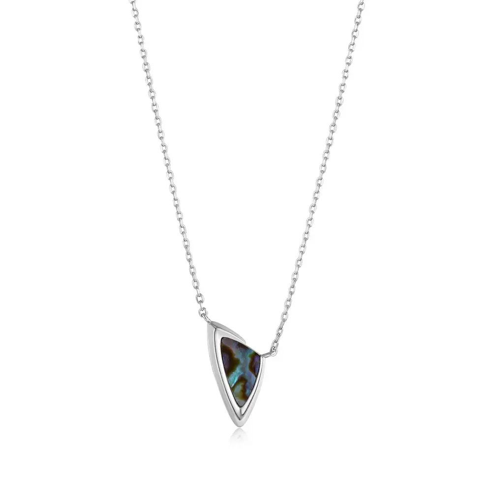 Silver Arrow Abalone Pendant Necklace