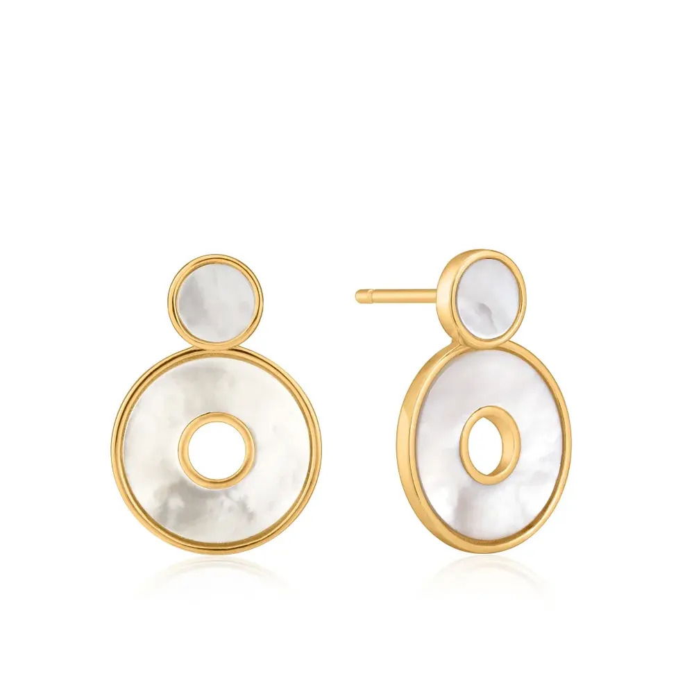 MOTHER OF PEARL DISC EAR JACKETS