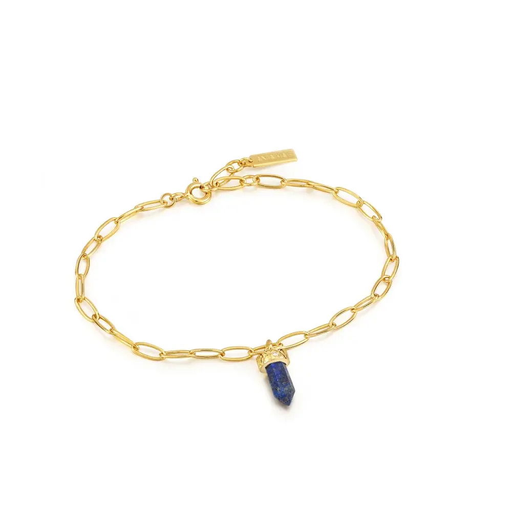 LAPIS POINT PENDANT BRACELET