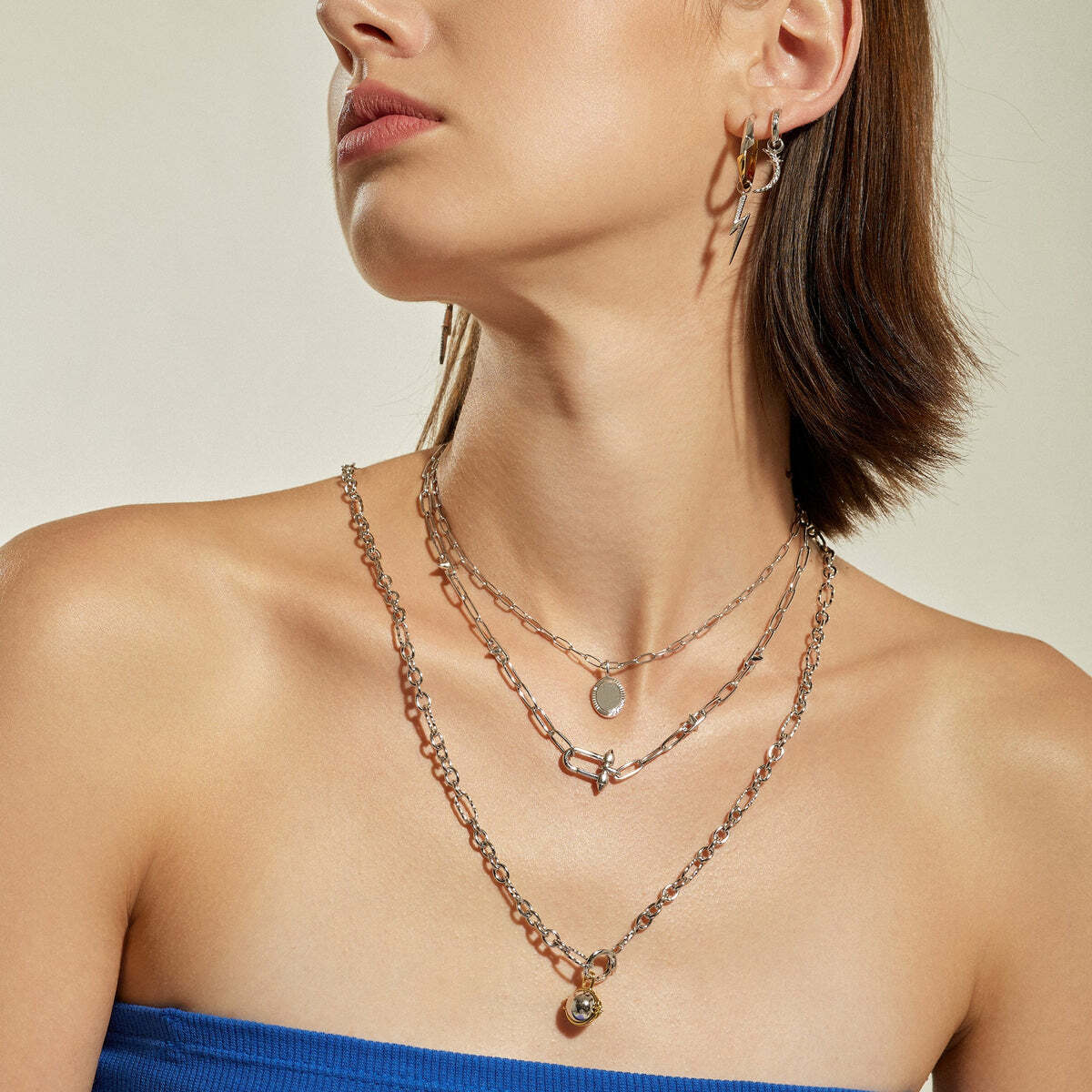 Silver Oval Necklace Charm