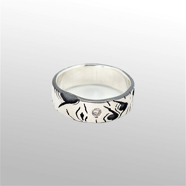 Closeup photo of Aspen Allure Diamond Silver Ring