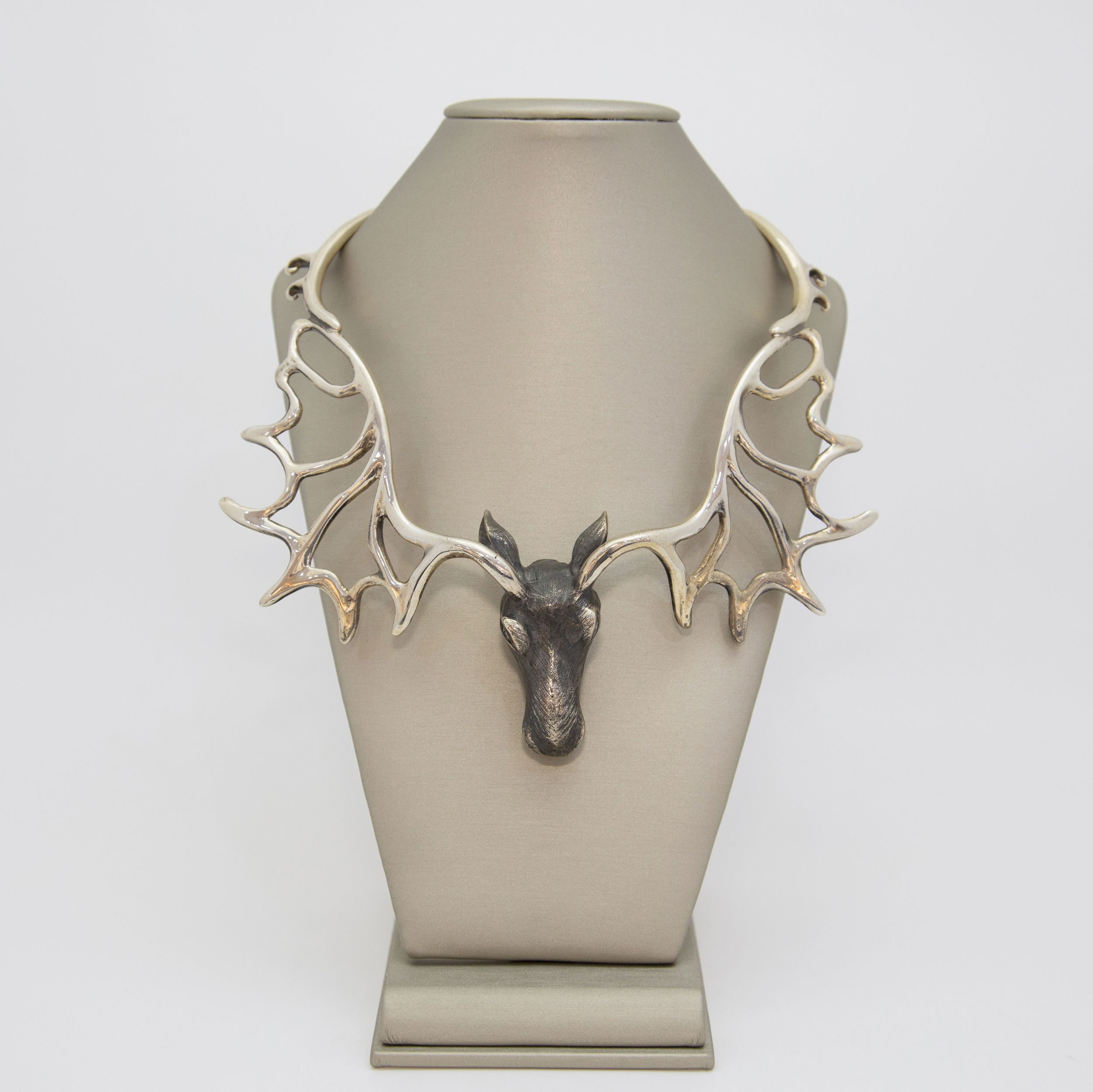 Moose with .08 Diamond Sterling Silver Collar