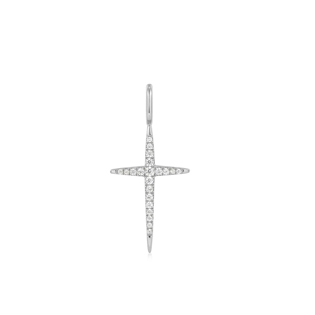 SILVER CROSS CHARM SILVER