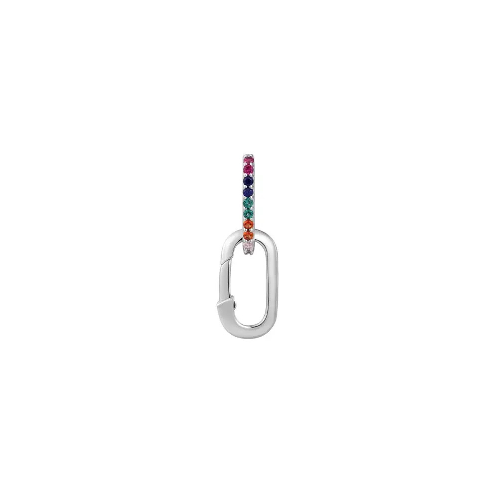 Silver Rainbow Charm Connector