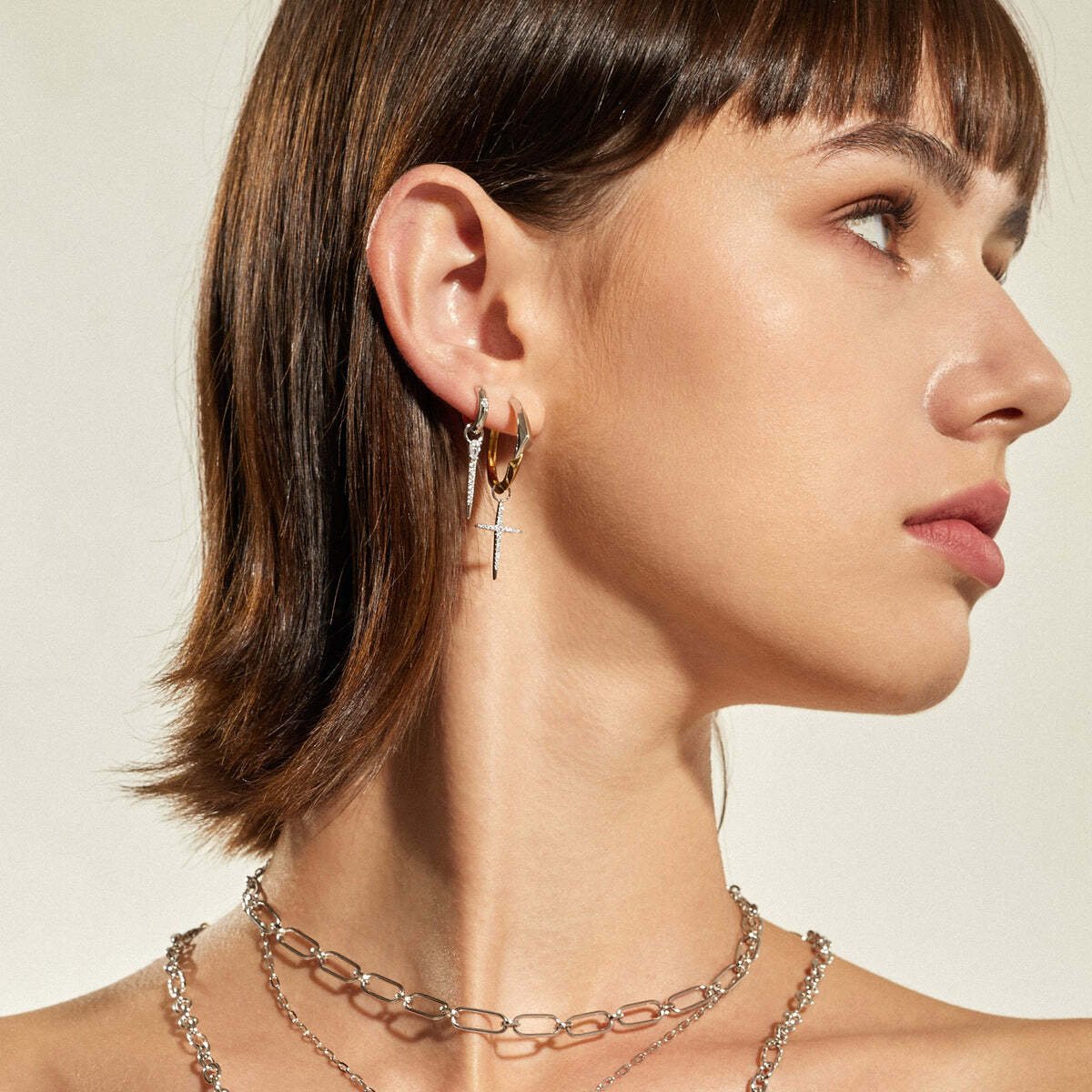 Silver Sparkle Bar Earring Charm | Breckenridge Jewelers