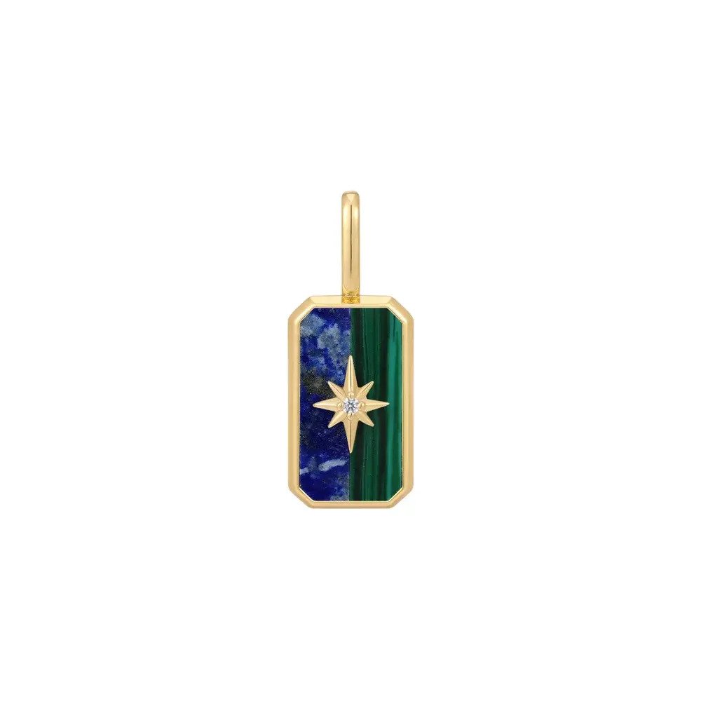Gold Star Tag Necklace Charm