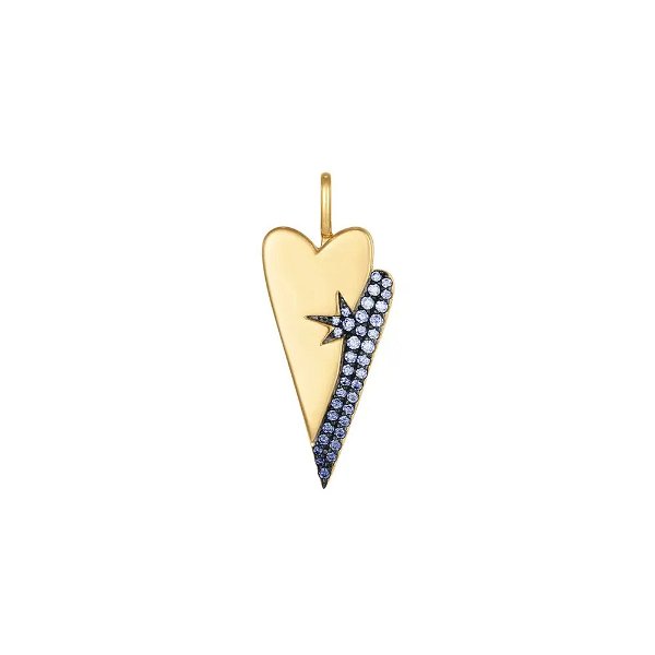 Closeup photo of Gold Double Heart Charm