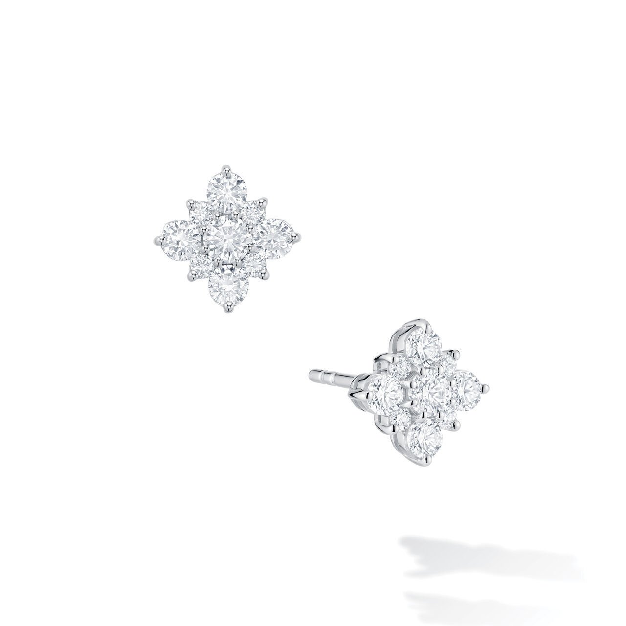 18kw .38ct Diamond Snowflake Earrings