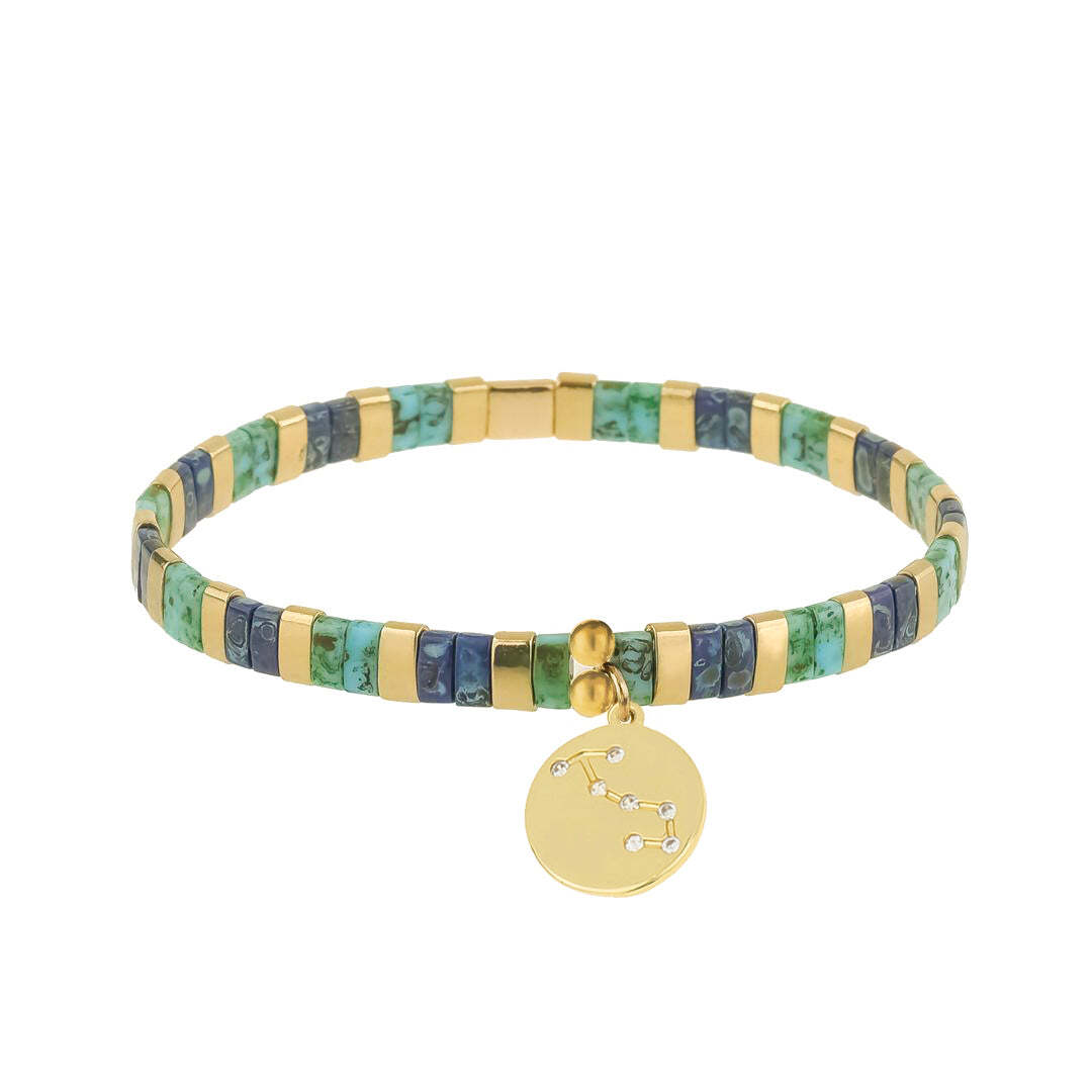 STRETCH BRACELETS IN THE ASTROLOGY COLLECTION ARE MADE FROM PREMIUM QUALITY, JAPANESE GLASS MIYUKI® TILA BEADS. THE BRACELETS ARE METICULOUSLY ASSEMBLED WITH A CONSTELLATION MEDALLION DANGLE CHARM, INSPIRATIONAL MESSAGING & STYLISH PACKAGING. THE SKYLAR PAIGE BRAND MISSION IS TO EMPOWER THE FEMALE SOUL! MIYUKI® TIL SCORPIO - Astrology Tila Bracelet