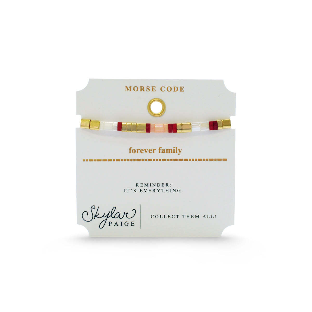 FOREVER FAMILY - Morse Code Tila Beaded Bracelet - Ravi – Stia Jewelry