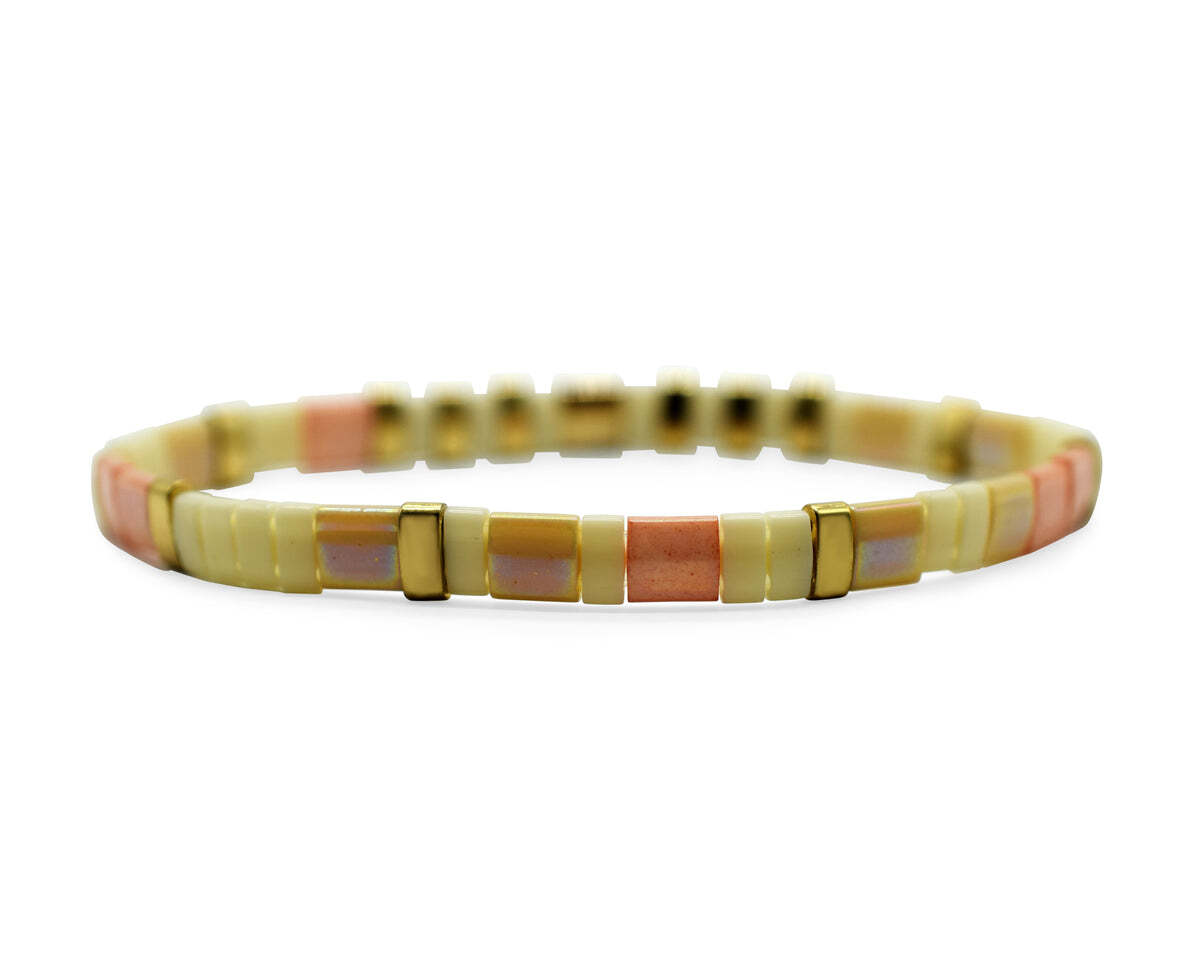 GIRL MOM - Morse Code Tila Beaded Bracelet - Picturesqu – Stia Jewelry