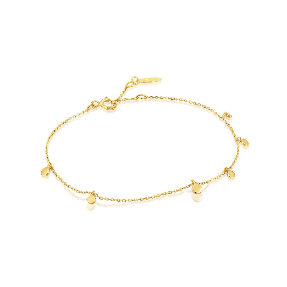 Mix up your look this season with a touch of fine jewelry designed for everyday wear. From our brand-new solid gold collection, opt for this simple yet striking 14kt gold disc chain bracelet, perfect for wearing simply or stacking up. A dainty chain with 3 size settings for the perfect fit is finis 14kt Gold Mixed Disc Bracelet