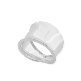 Solid Concave Sterling Silver Ring