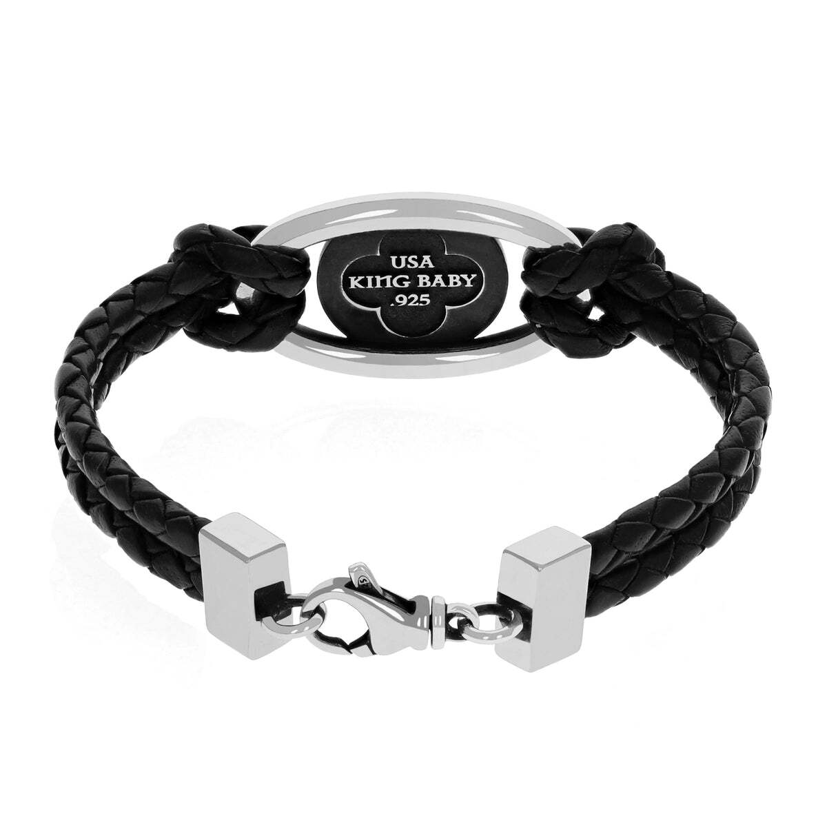 Saint Christopher Braided Leather Bracelet