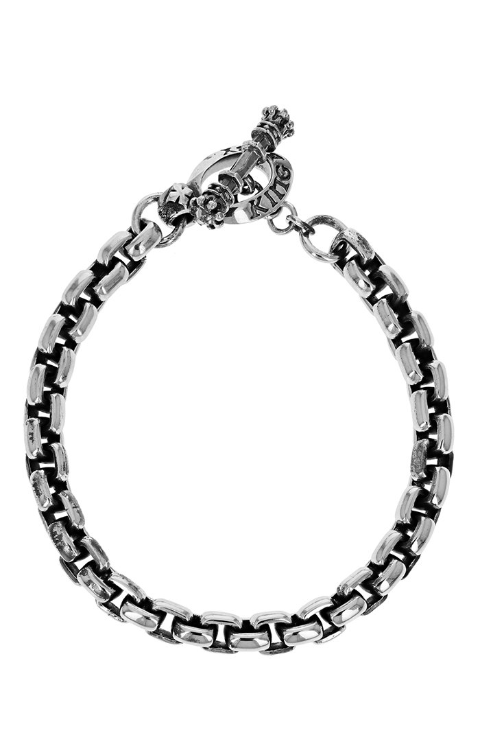 BOX LINK BRACELET W/ T-BAR AND TOGGLE