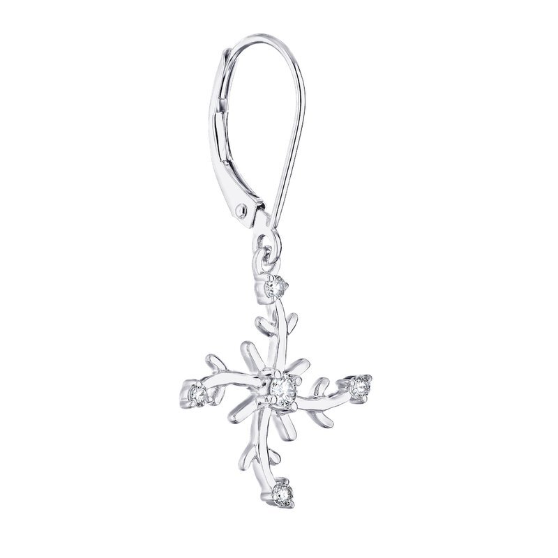 14kw .25ct Diamond Snowflake Swirl Dangles