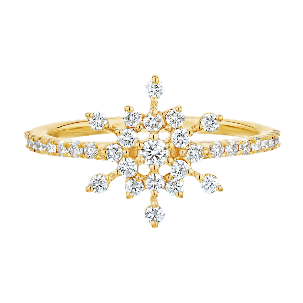 14ky .5ct Diamond Snowflake Ring