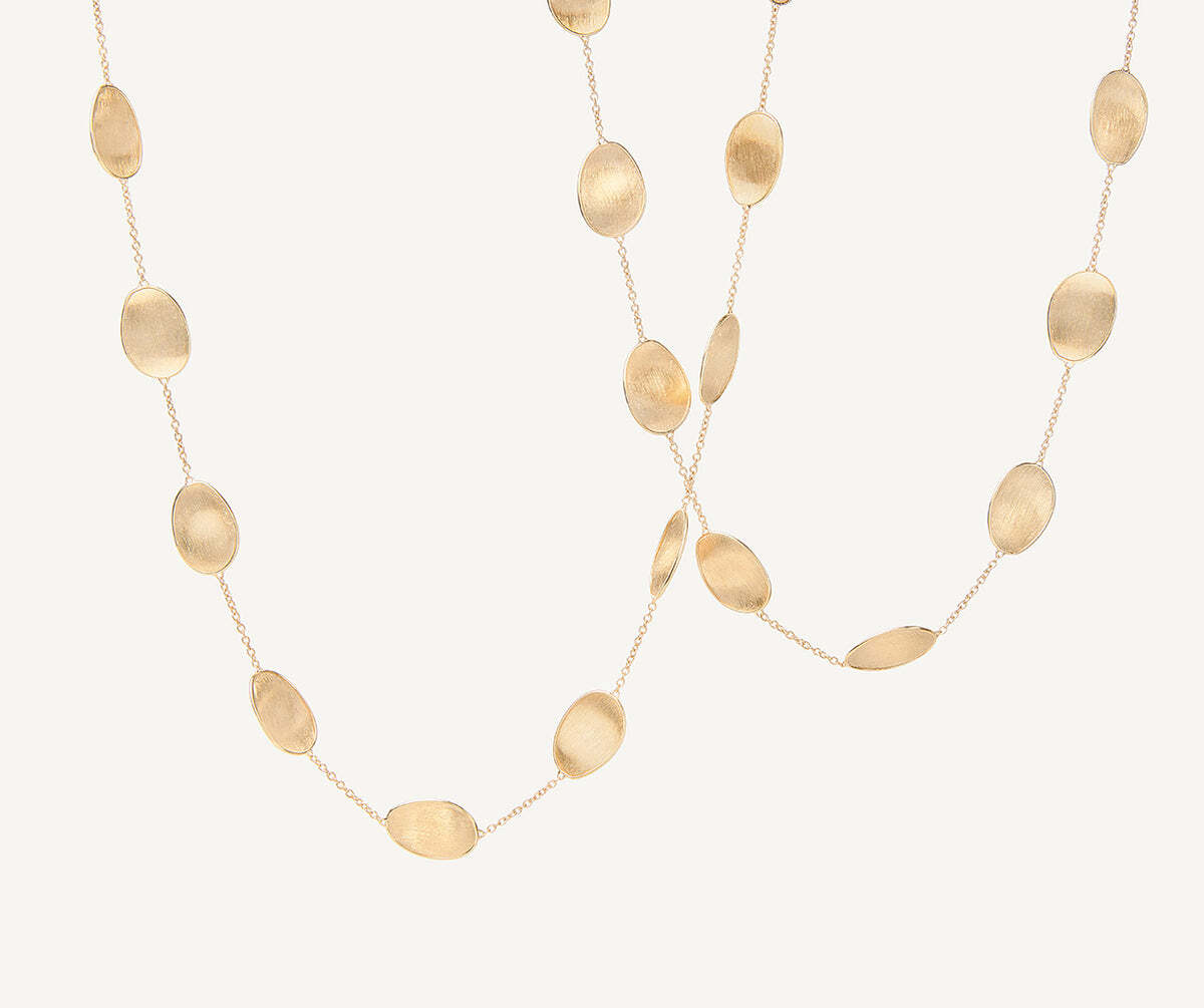 18K Yellow Gold Petal Necklace, Long – Marco Bicego