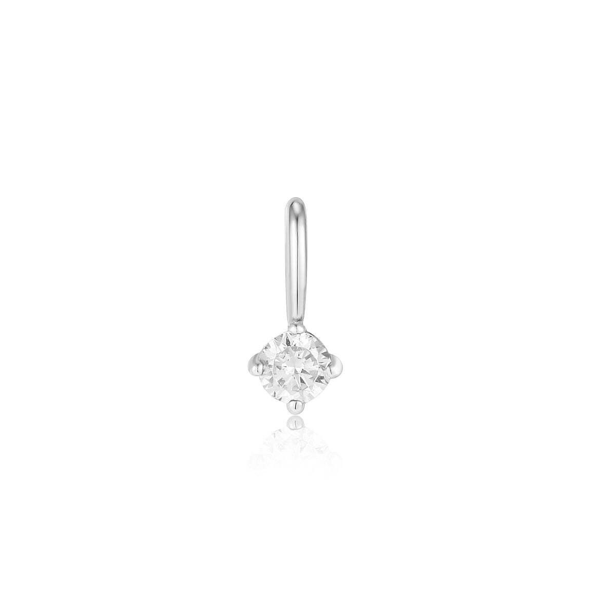Product Description: Transform a simple chain into a sparkling pendant with this single gold charm crafted from 14kt gold-plated sterling silver, finished with a cubic zirconia stone. The perfect addition to transition your necklace from day to night-time glam, simply slip on the charm and embrace some sparkle. Wear yo Silver Sparkle Charm– Ania Haie US