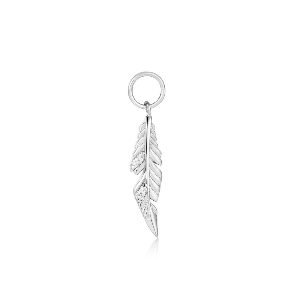 Silver Feather Earring Charm– Ania Haie US