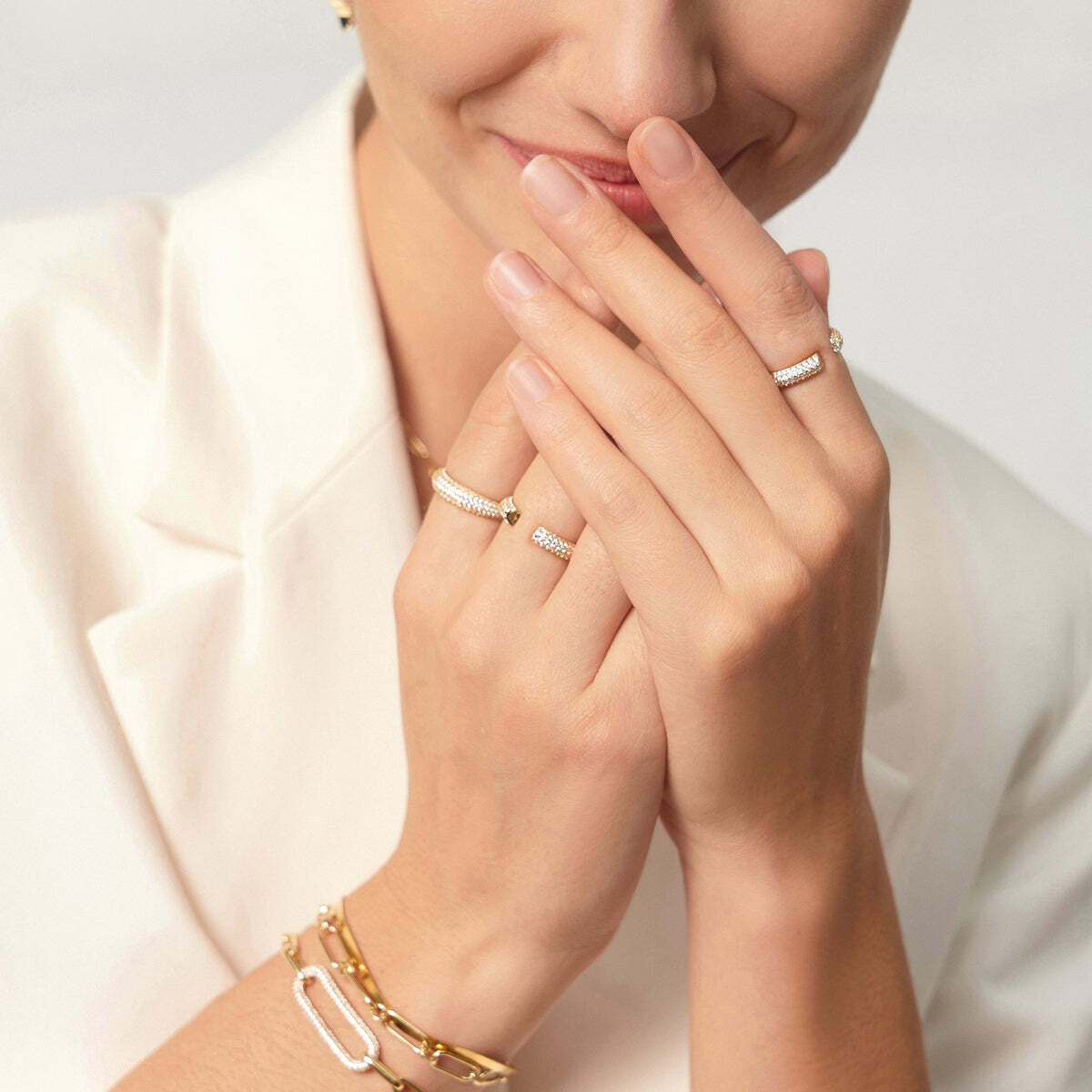 Gold Pavé Adjustable Ring– Ania Haie US