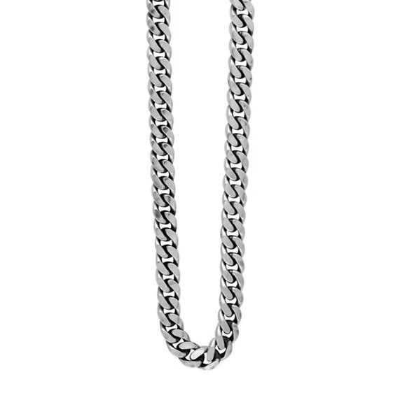 Closeup photo of Large Flat Curb Link Necklace - 24 in.