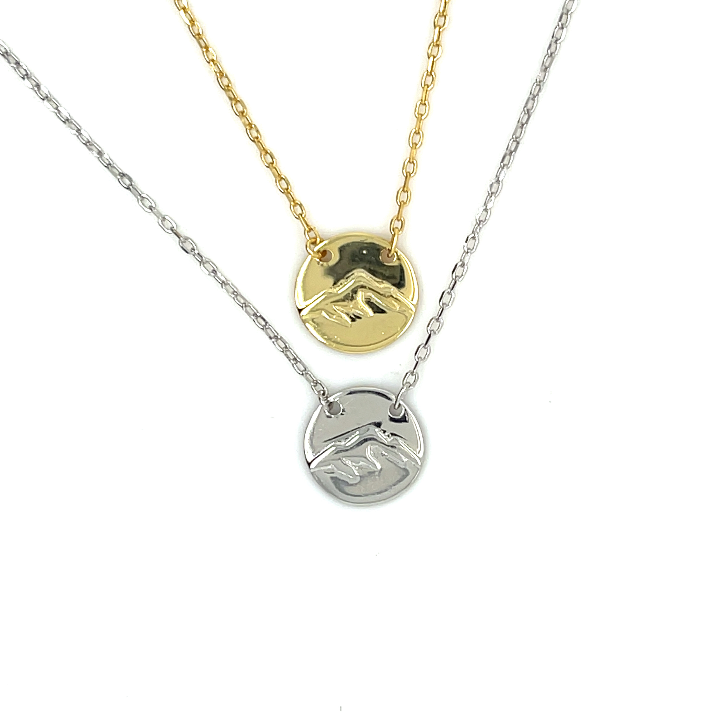 Mountain Baby Necklace Gold