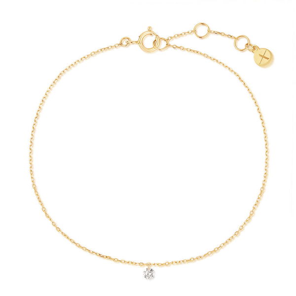 Closeup photo of PIROUETTE | Single Floating Dia Bracelet – AURELIE GI