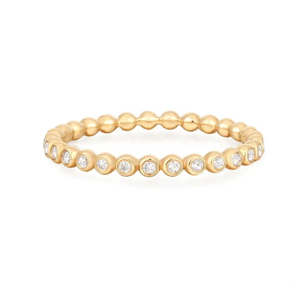 Closeup photo of VIOLA | Lab Grown Diamond Beaded Band