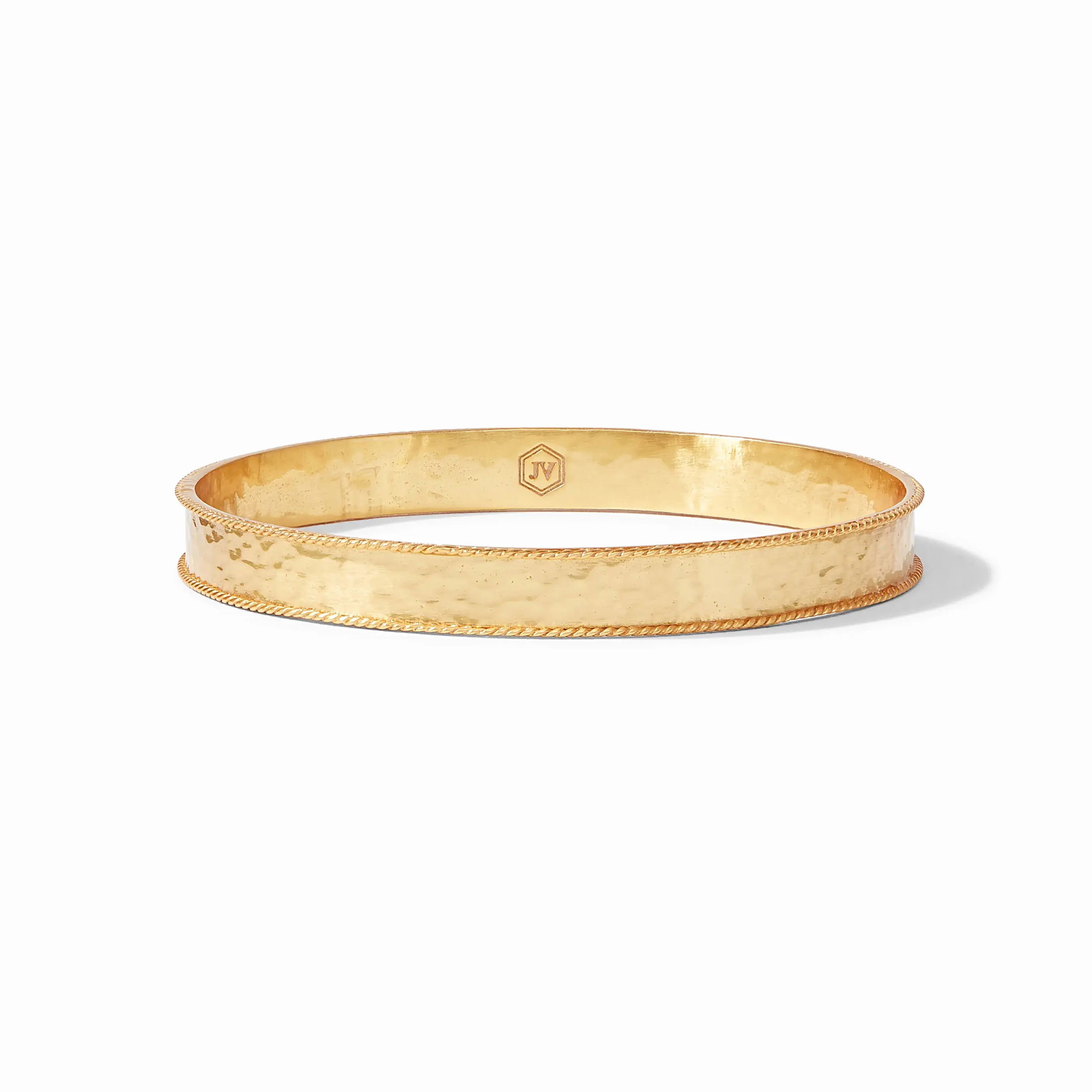 Lightly hammered bangle with twisted wire detail. Savoy Bangle