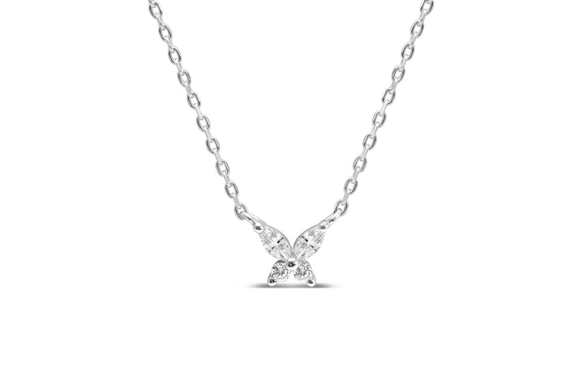 Born to Fly Butterfly Necklace (Silver)