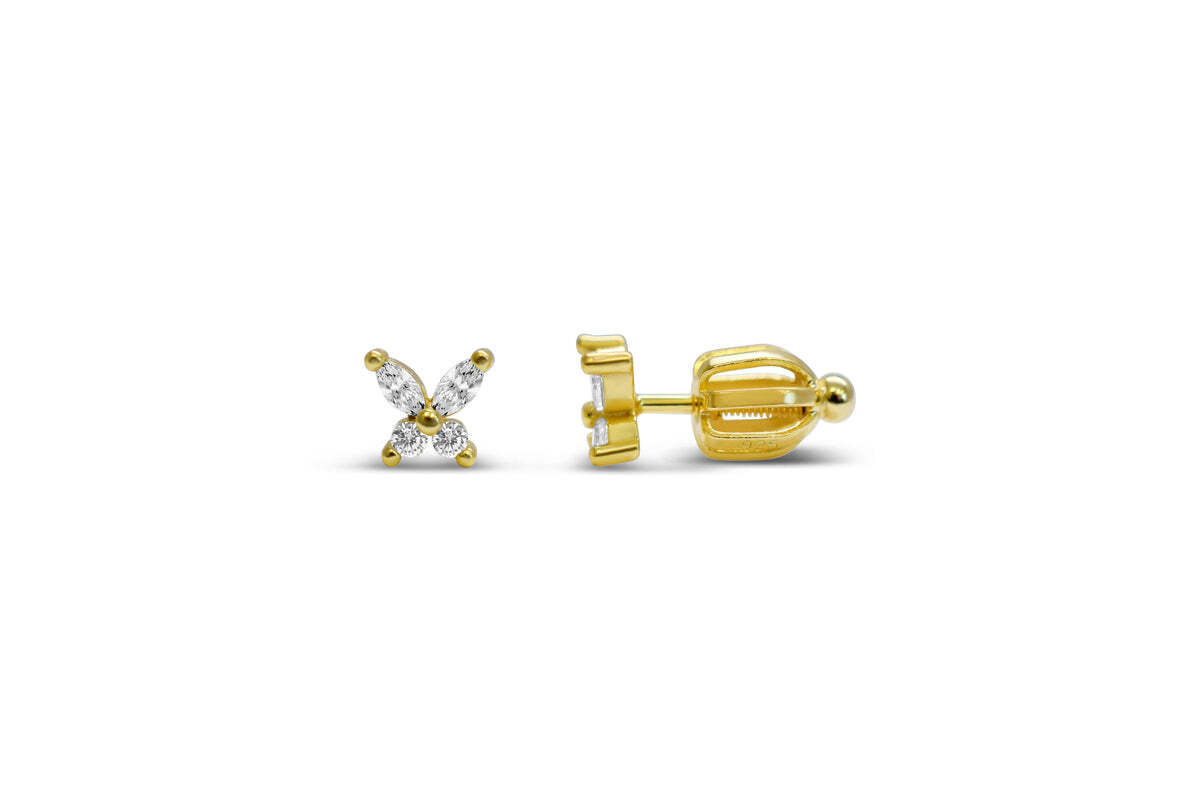 Born to Fly Butterfly Earring (Gold)