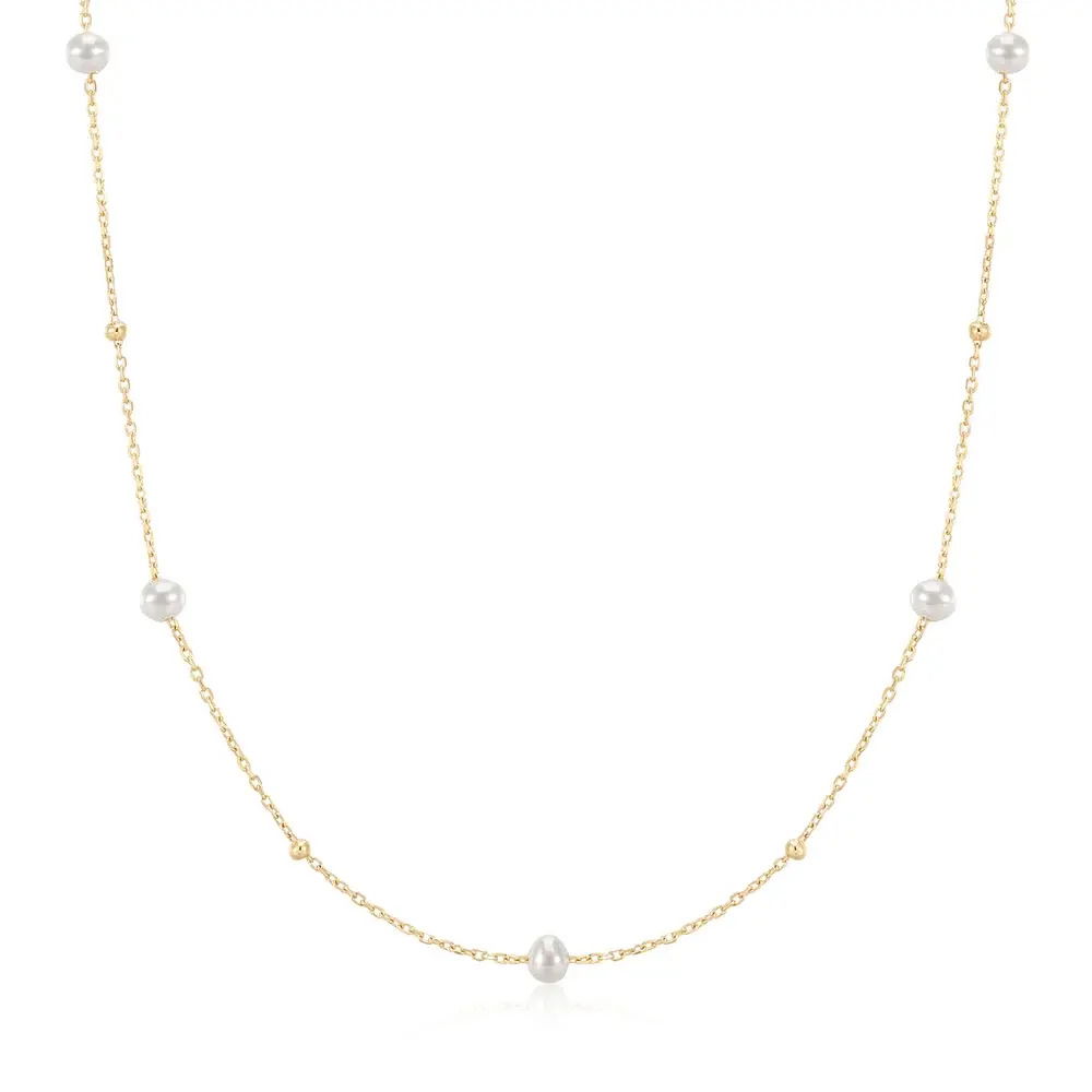 JULIANA | Pearl and White Sapphire Necklace