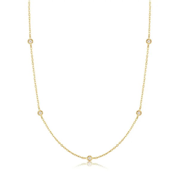 Closeup photo of RITA | Natural Diamond Station Necklace