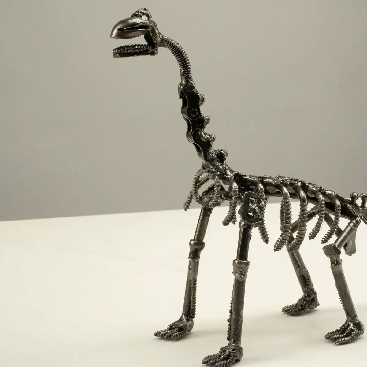 Brachiosaurus Recycled Metal Sculpture