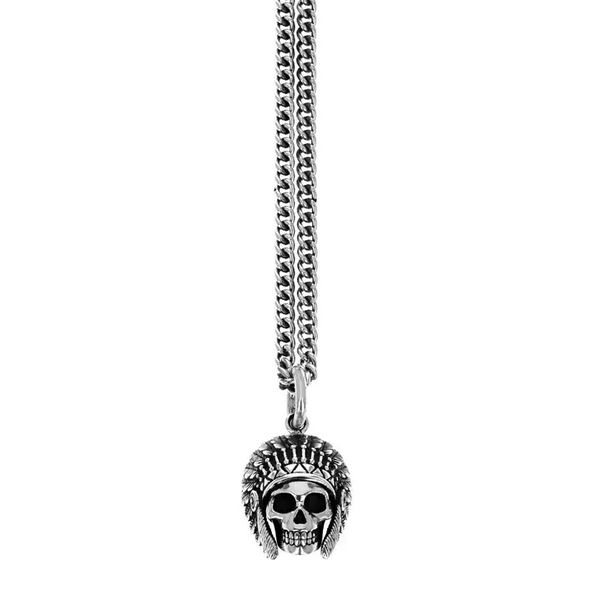 Closeup photo of Chief Skull Pendant