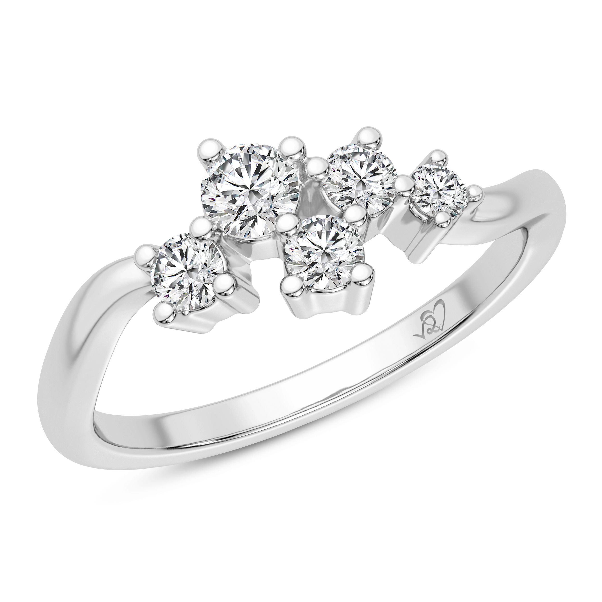 14kw .40cttw Lab Grown Diamond Cluster Ring