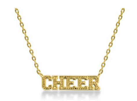 Go Team: CHEER Necklace (Gold)
