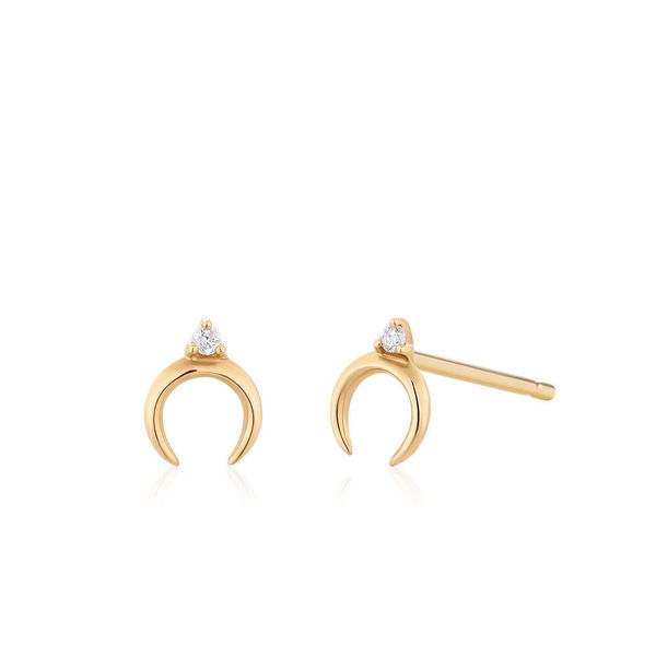 Closeup photo of GLORIA - Dainty Arc Shaped Studs