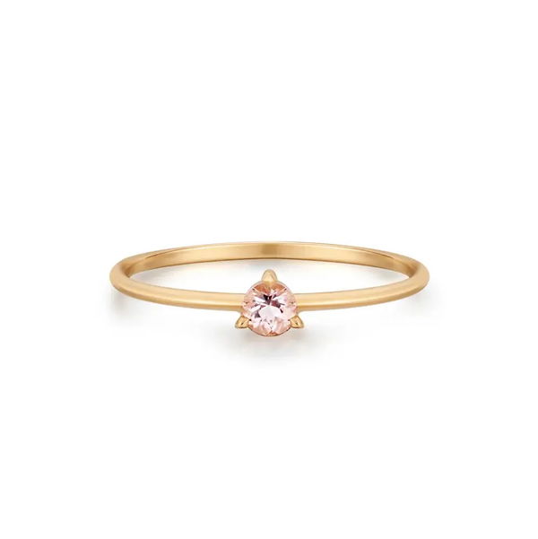 Closeup photo of BLOSSOM | Morganite Solitaire Ring