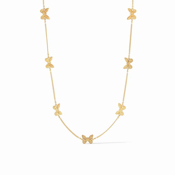 Closeup photo of Butterfly Delicate Station Necklace