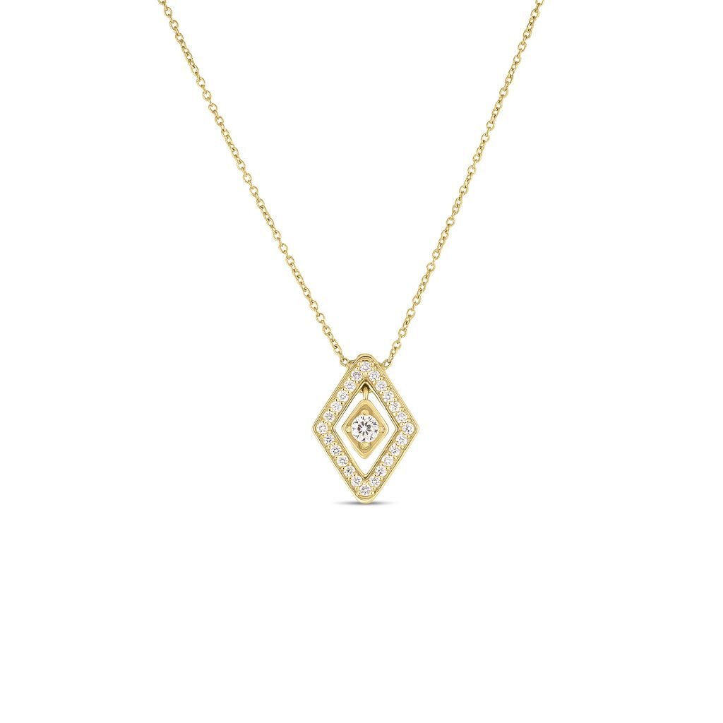 18K YELLOW GOLD DIAMANTE SMALL DIAMOND NECKLACE