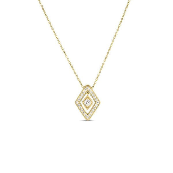 Closeup photo of 18K YELLOW GOLD DIAMANTE SMALL DIAMOND NECKLACE