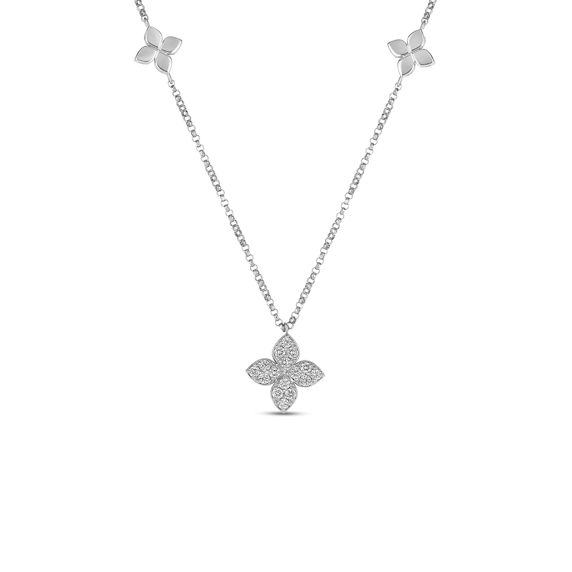 18K W DIAMOND LOVE BY THE YARD NECKLACE